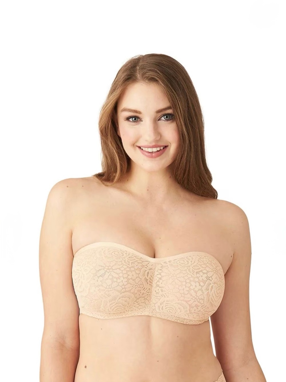 Soma Lace Strapless Bra in Nude